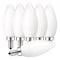 Luxrite B11 LED Light Bulbs 5W (60W Equivalent) 450LM 2700K Warm White Dimmable E12 Candelabra Base 6-Pack LR21562-6PK - alternate 1
